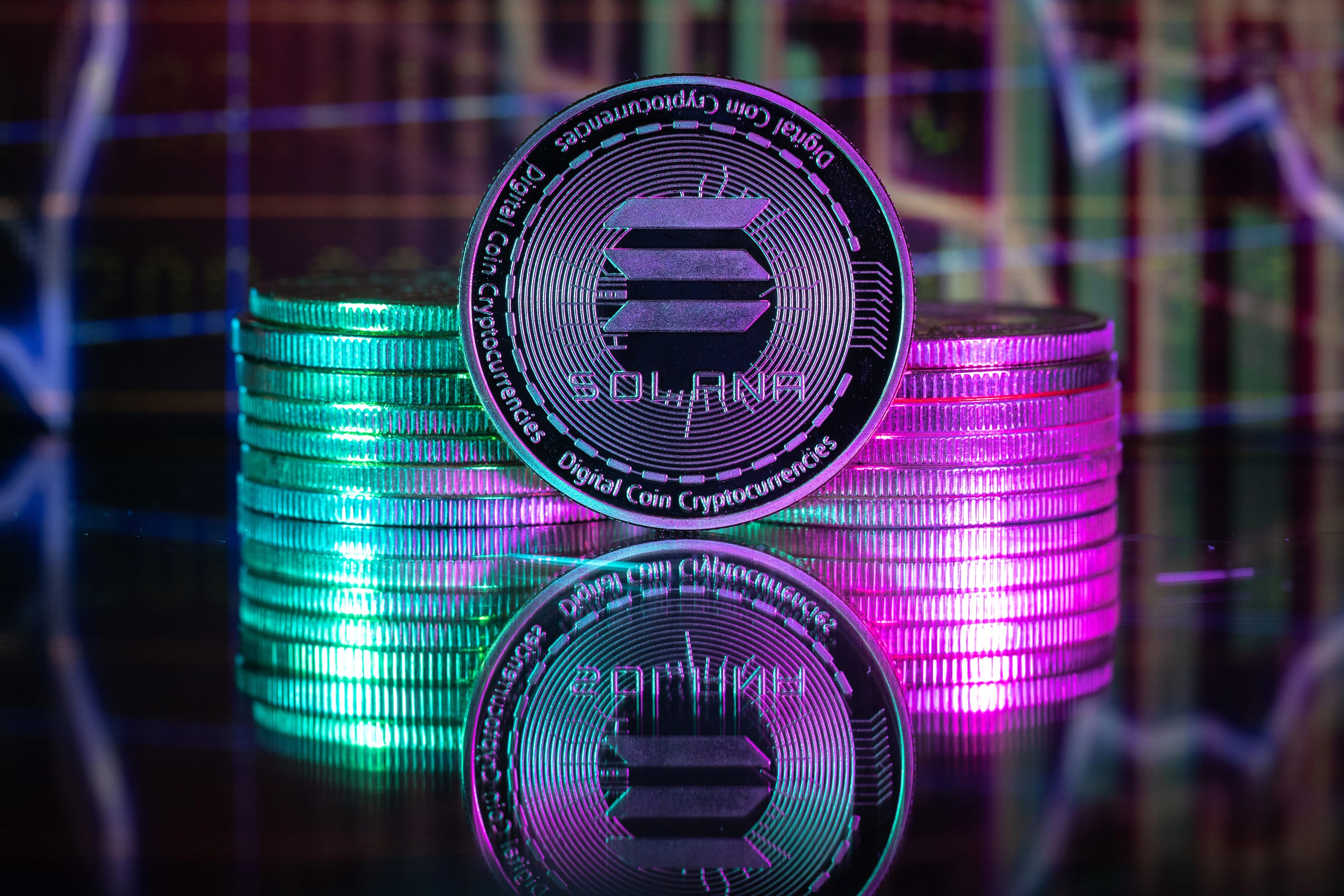 Kaufbeuren,,Germany,-,26.,April,2022:,Solana,Sol,Cryptocurrency,Physical