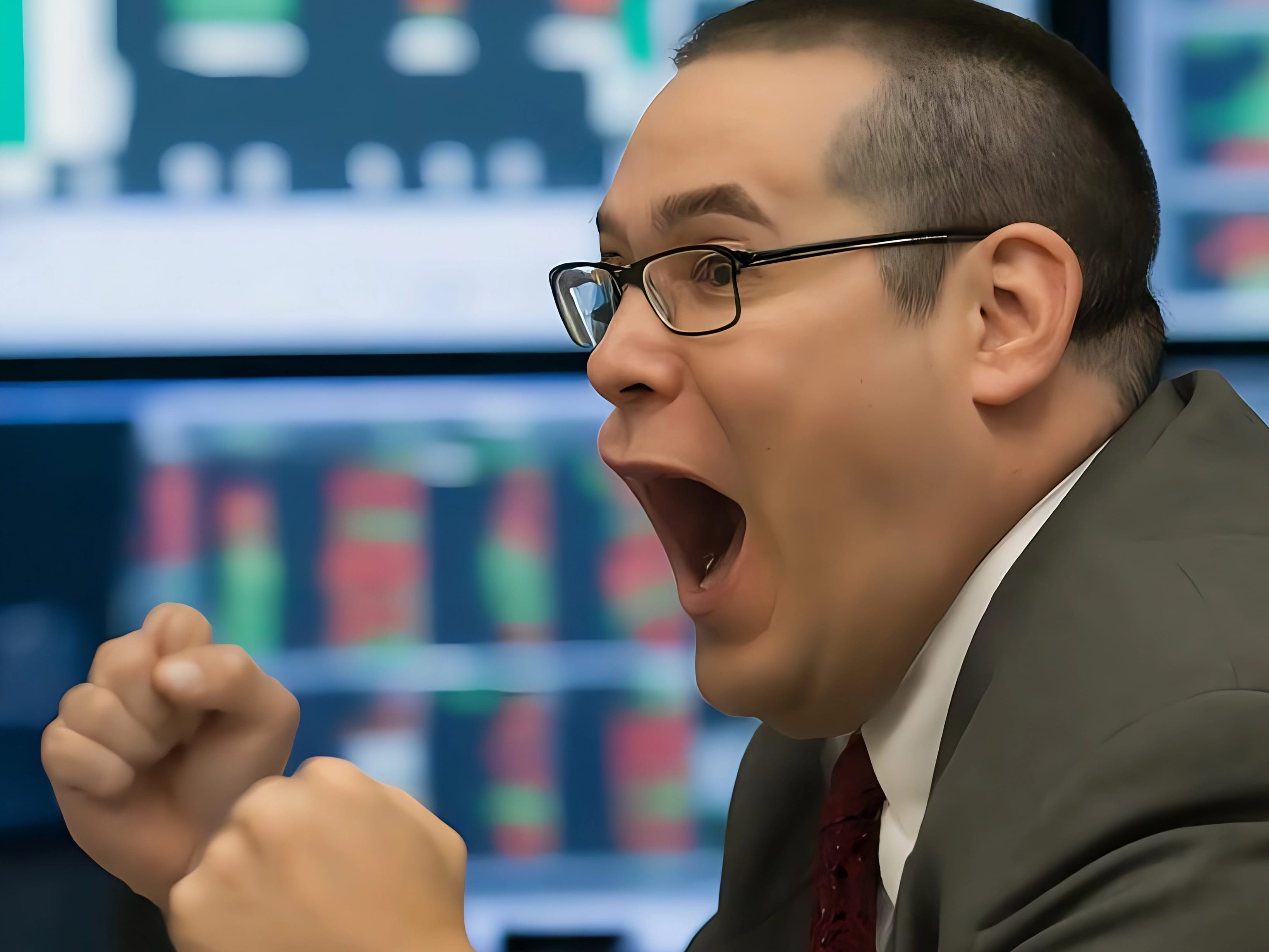 Trader,On,Trading,Floor,Excited