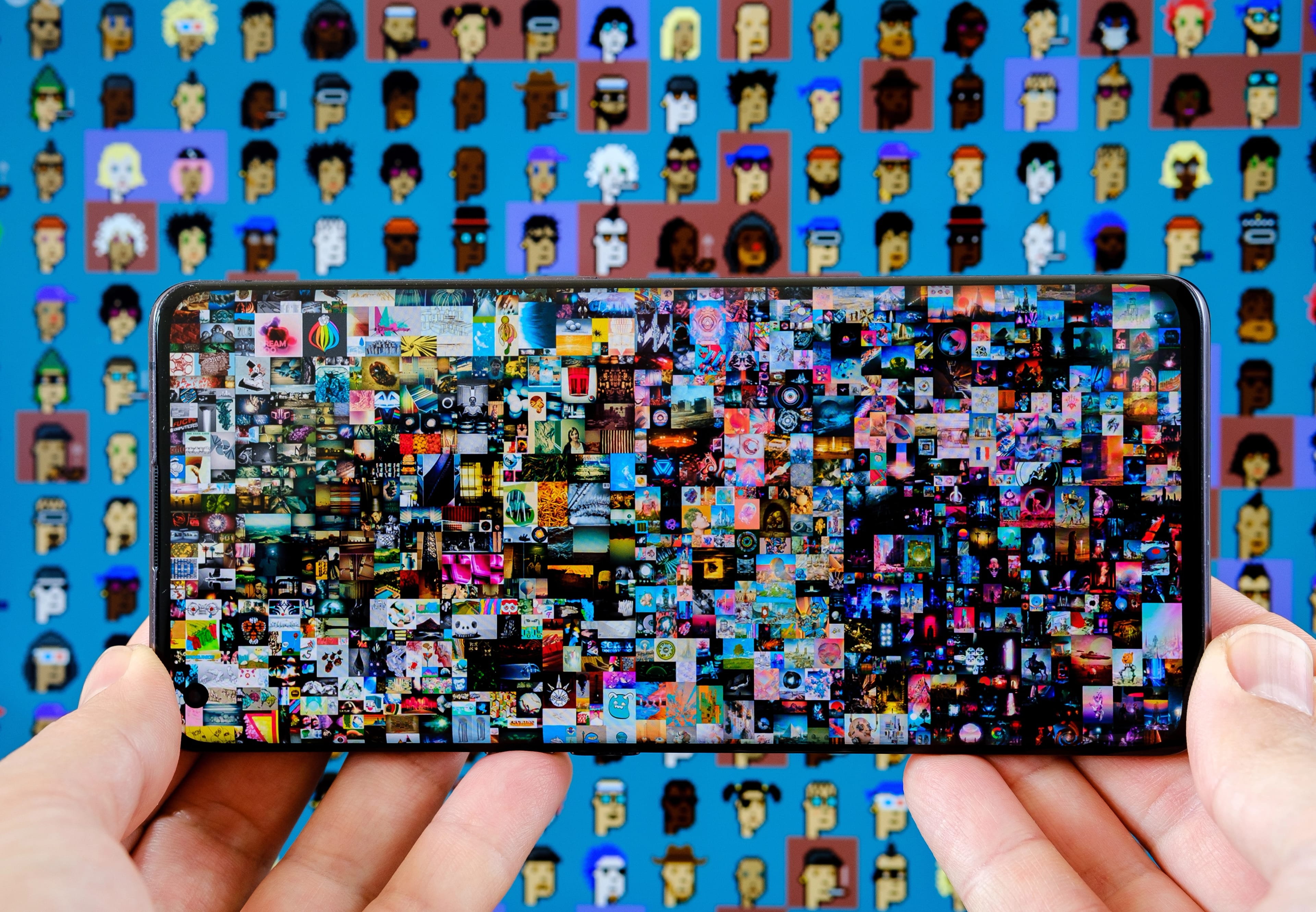 Two,The,Most,Expensive,Nft,Artworks.,Concept.,Beeple's,"everydays,Â