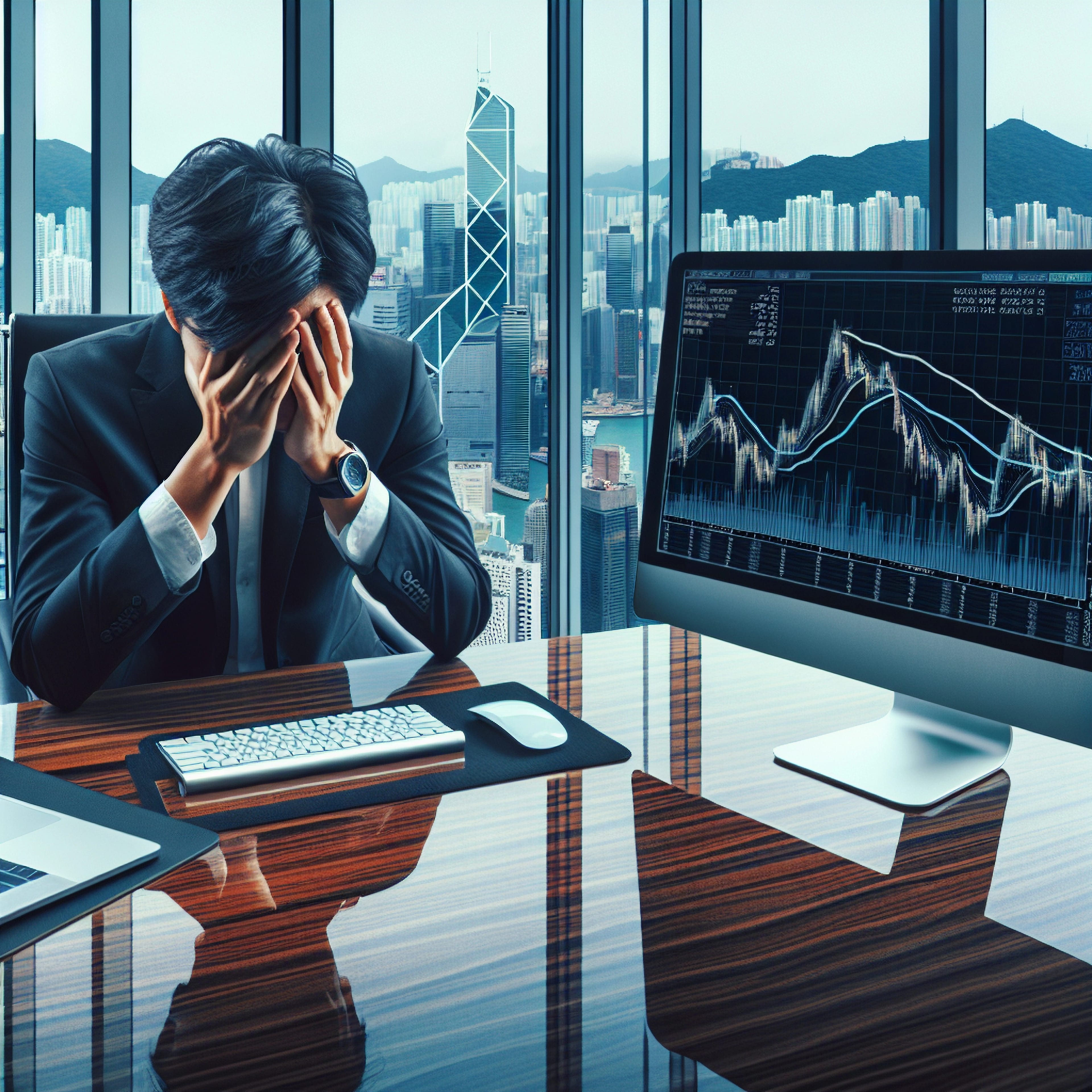 Hong,Kong,Investor,Head,In,Hands,Bitcoin