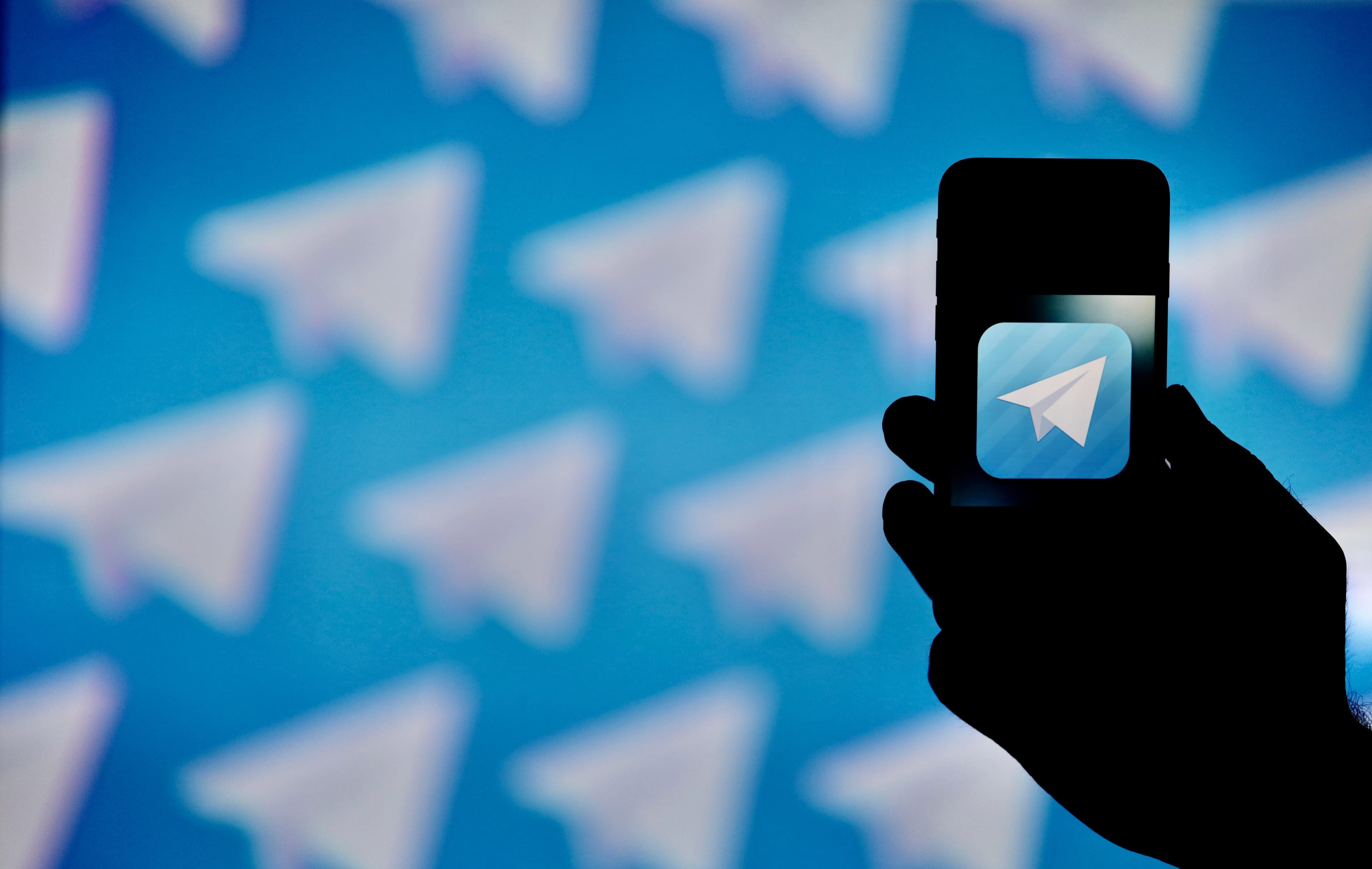 Telegram logo on a smartphone - 05 Feb 2021