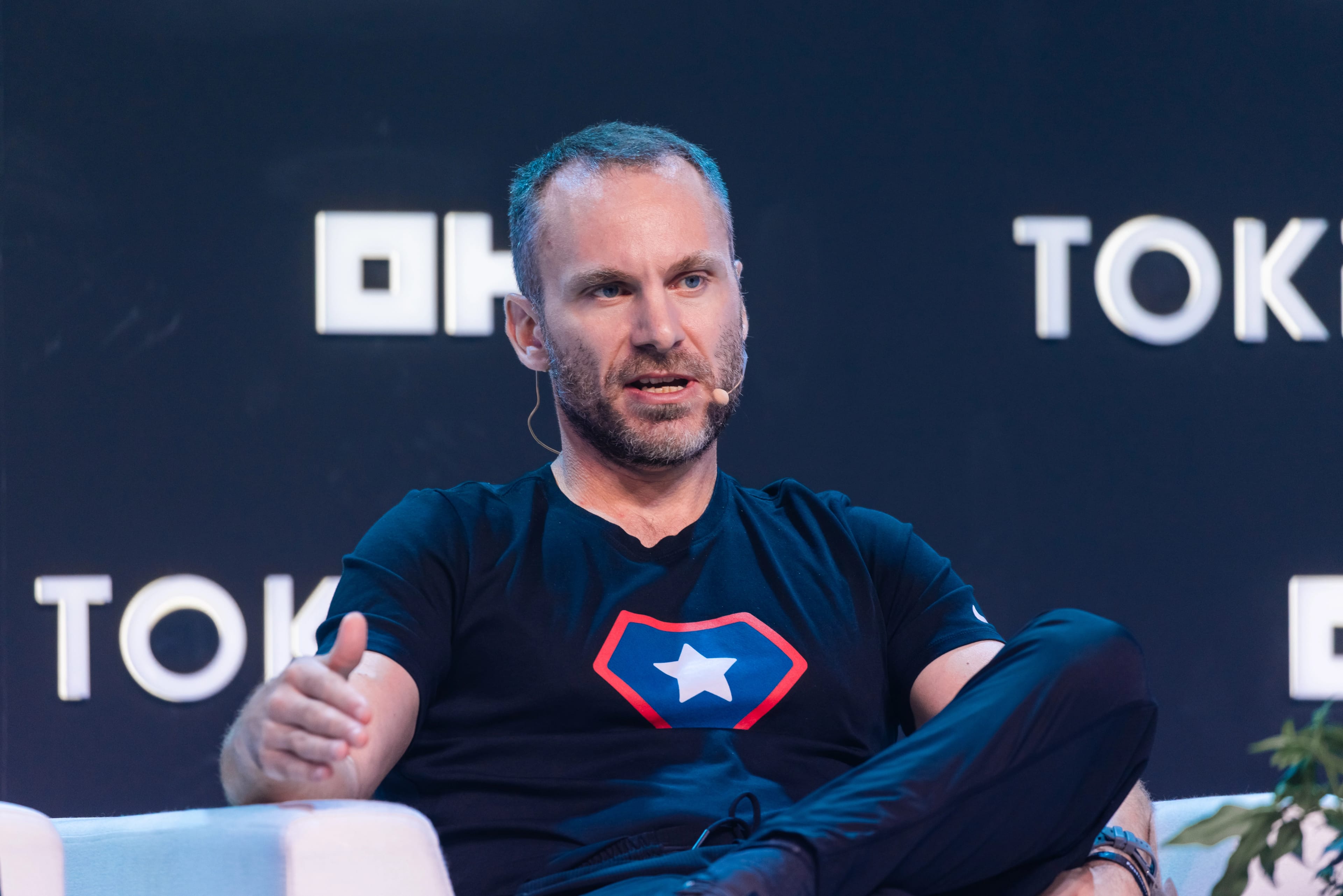 Paolo Ardoino, CEO of Tether, at Token2049 in Singapore.